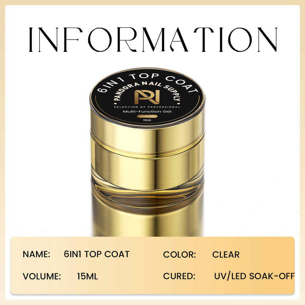 6 IN 1 • TOP COAT • 3D DESIGN • 15G