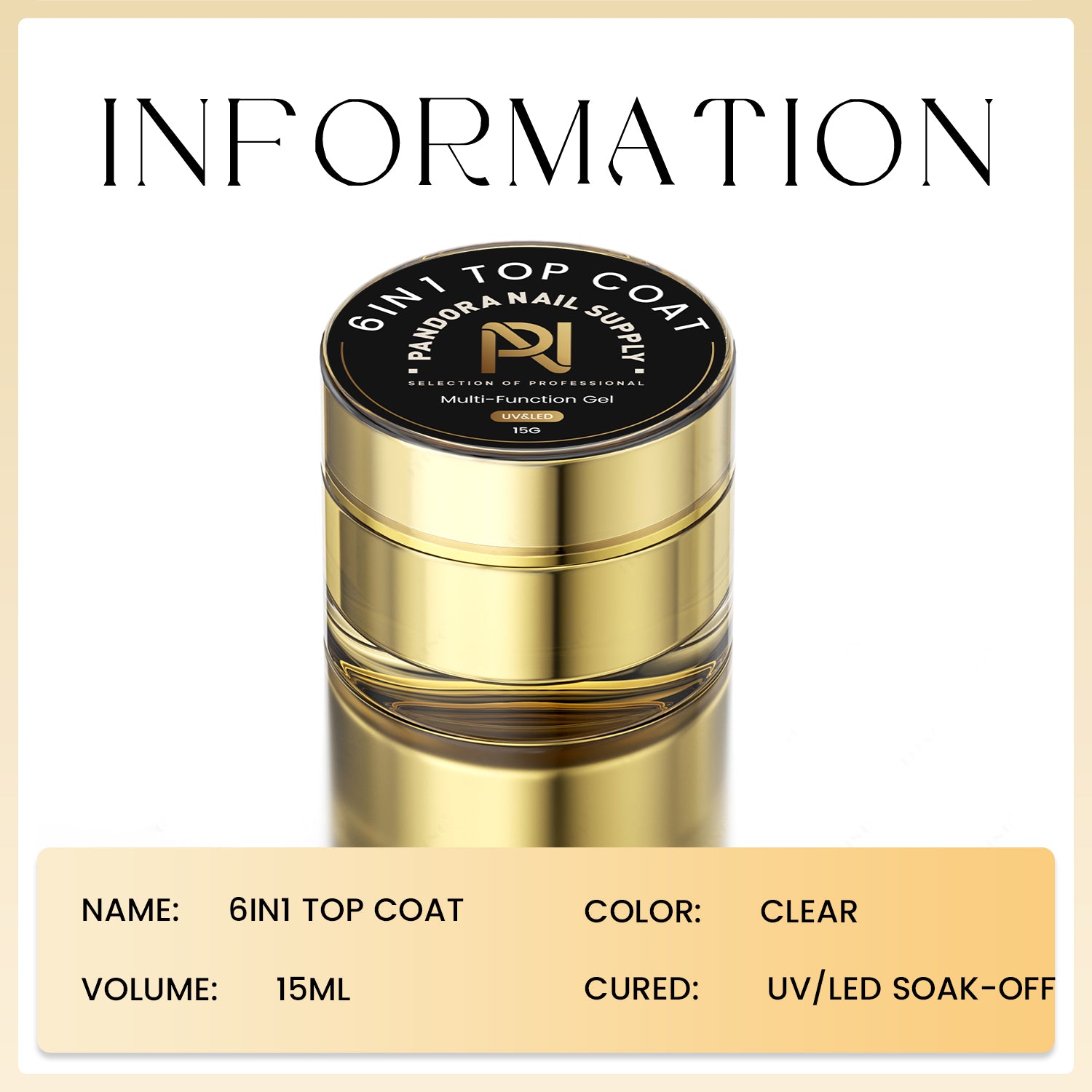 6 IN 1 • TOP COAT • 3D DESIGN • 15G