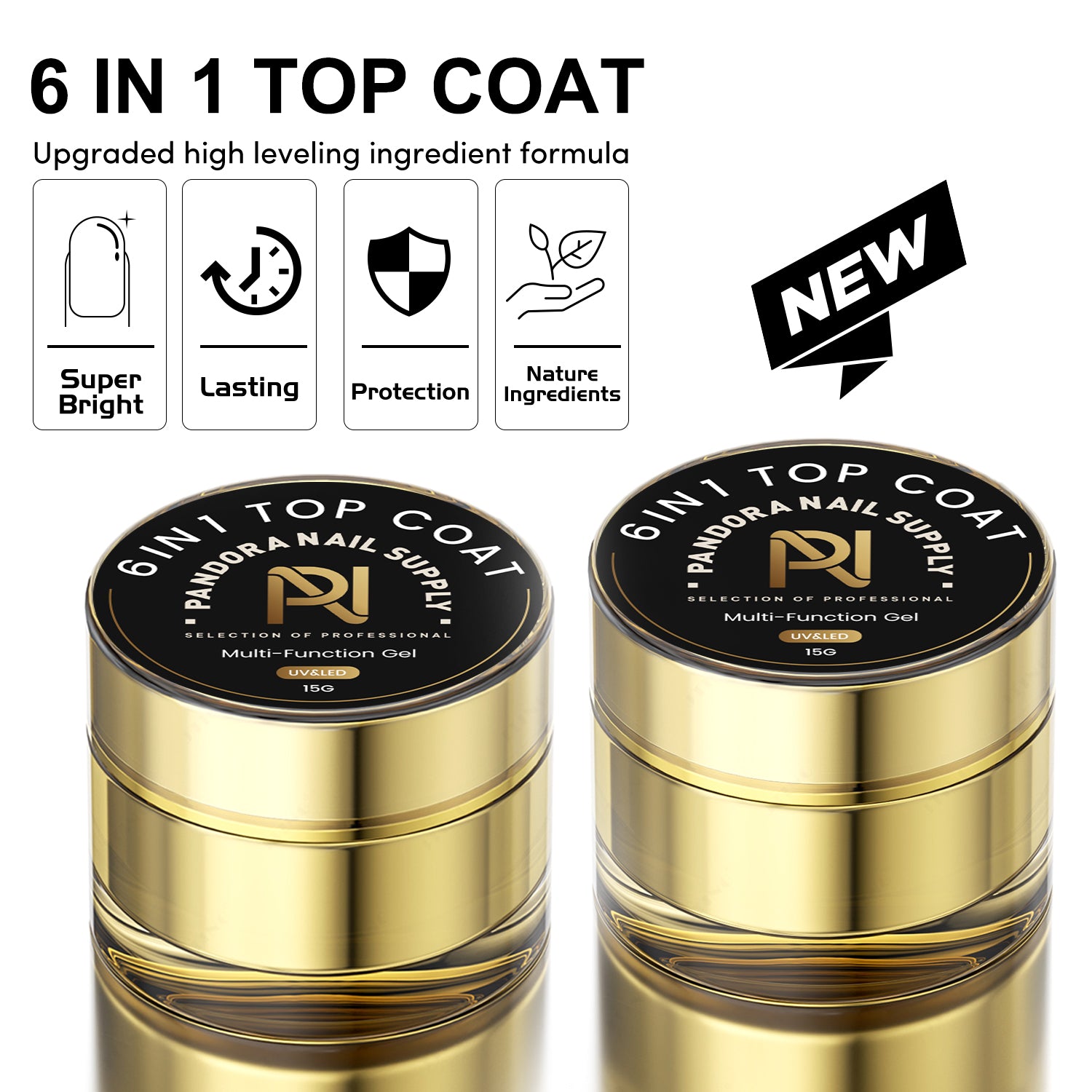 6 IN 1 • TOP COAT • 3D DESIGN • 15G