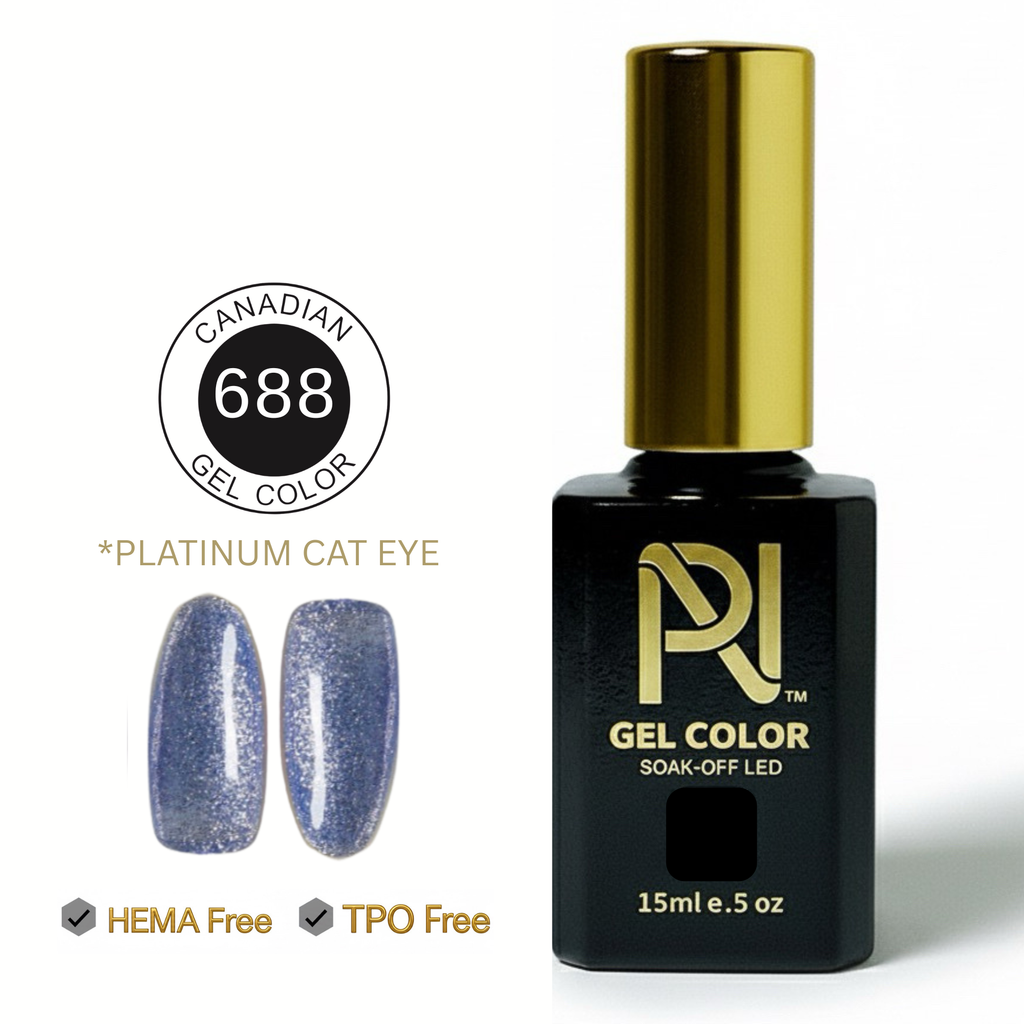 688 • CAT EYE PLATINUM • GEL COLOR • HEMA FREE & TPO FREE