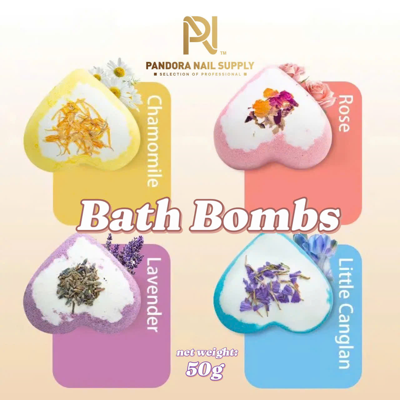 LAVENDER • 10 PCS • BATH BOMB • 50G