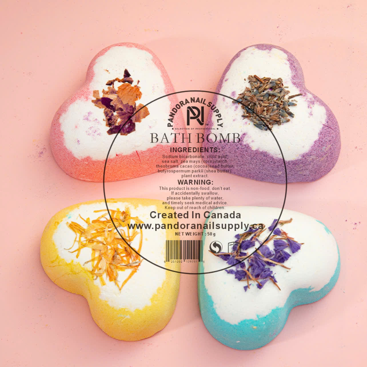 ROSE • 10 PCS • BATH BOMB • 50G
