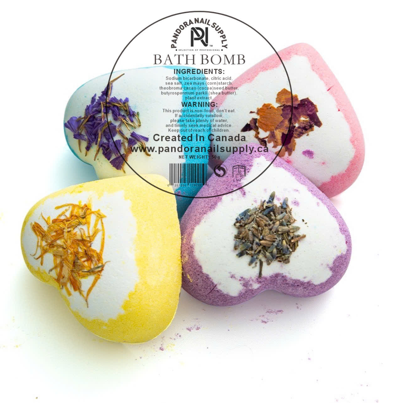 LAVENDER • 10 PCS • BATH BOMB • 50G