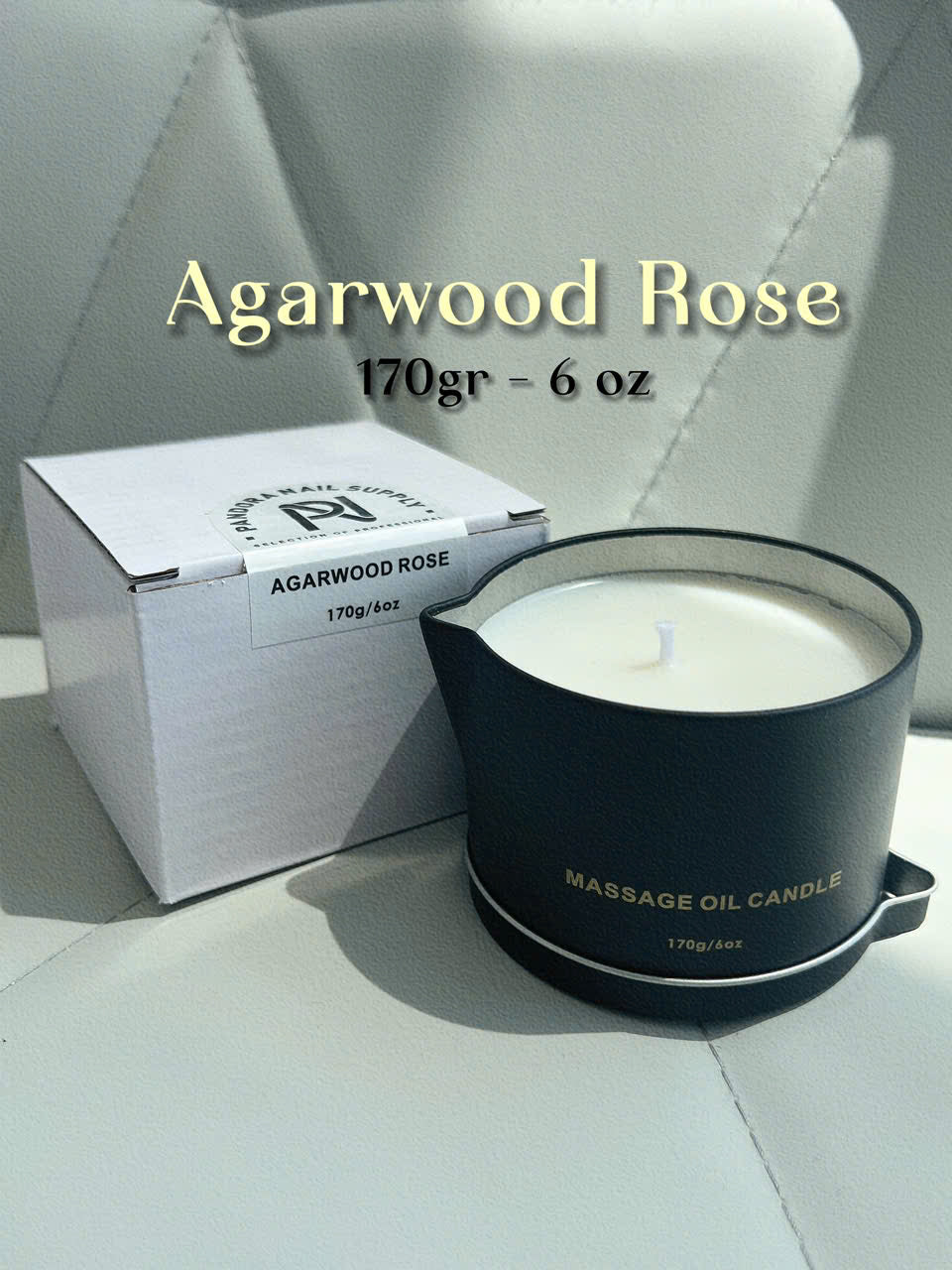 MASSAGE OIL CANDLE • AGARWOOD ROSE • 170G