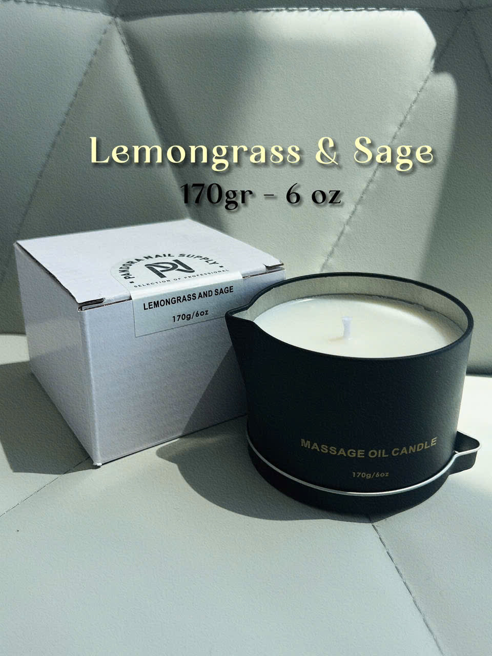 MASSAGE OIL CANDLE • LEMONGRASS & SAGE • 170G