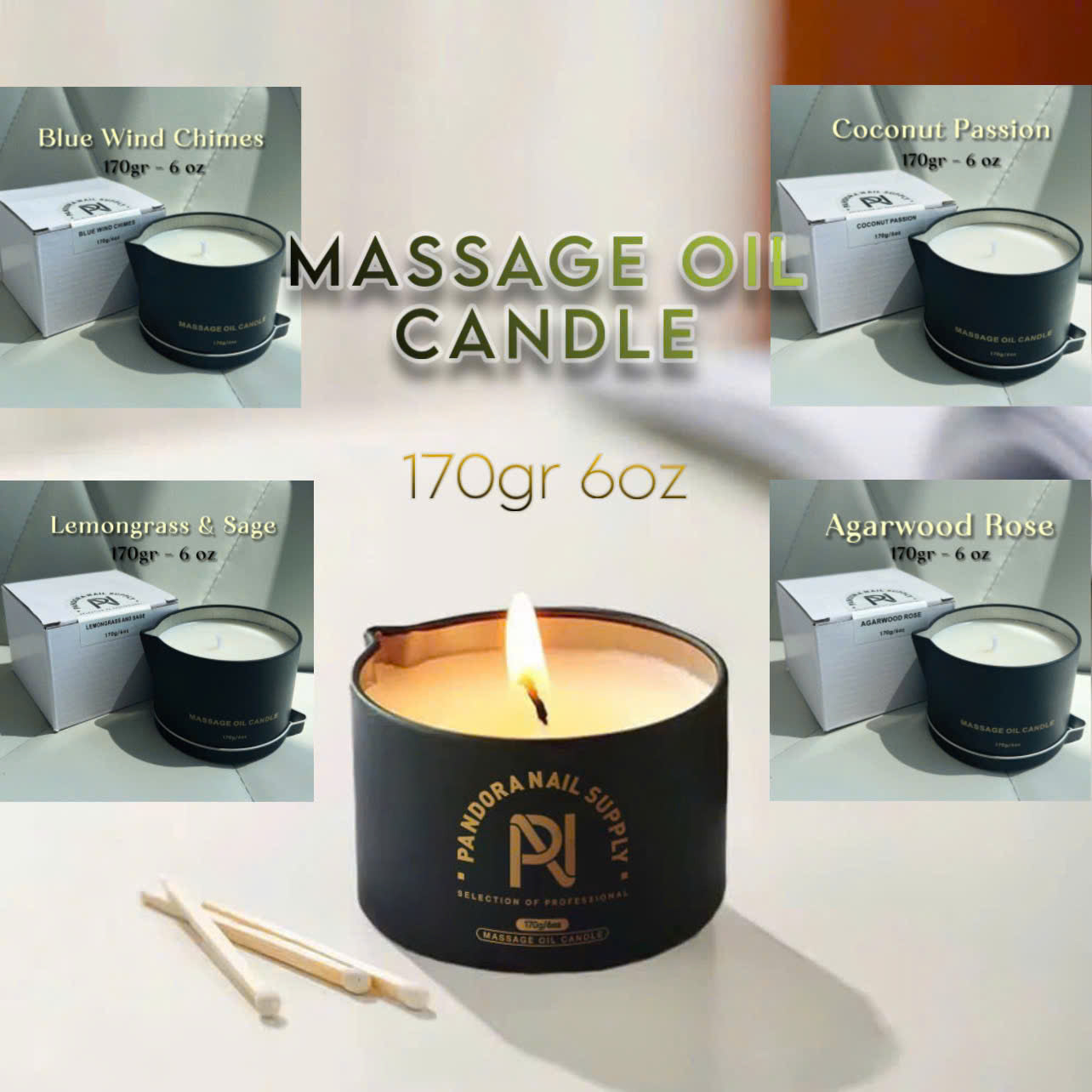 MASSAGE OIL CANDLE • AGARWOOD ROSE • 170G