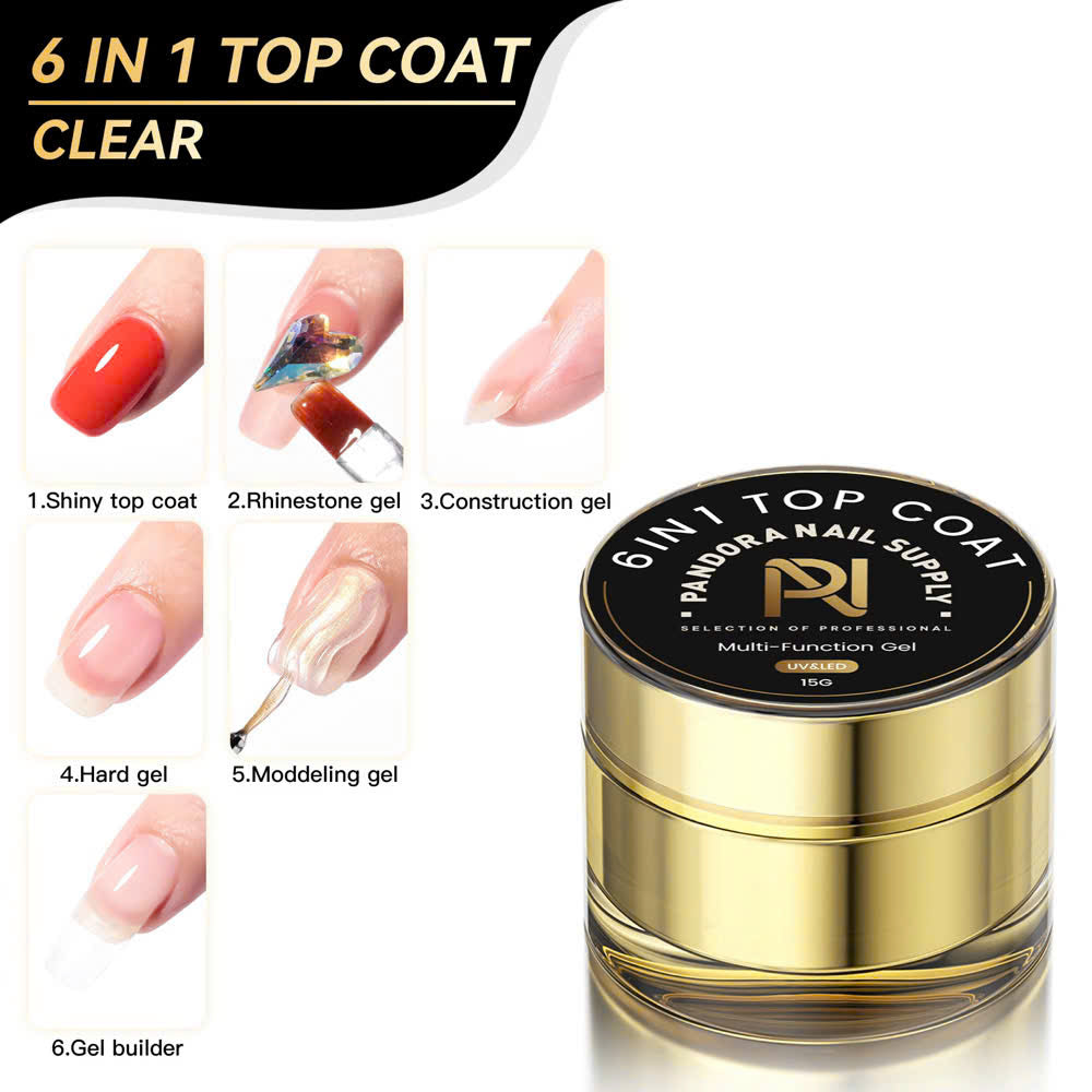 6 IN 1 • TOP COAT • 3D DESIGN • 15G