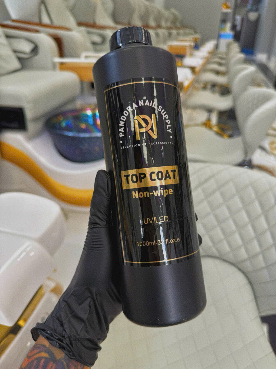 REFILL BOTTLE • SUPER SHINY TOP COAT • 1000ML